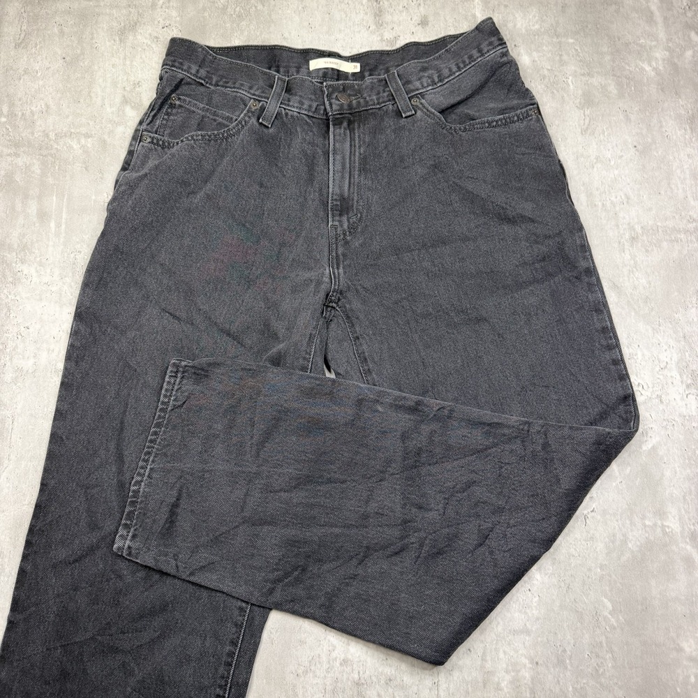 Levi's Womens Jeans Black Solid 94 Baggy Style Wide Leg Pants Size 31x31 Denim